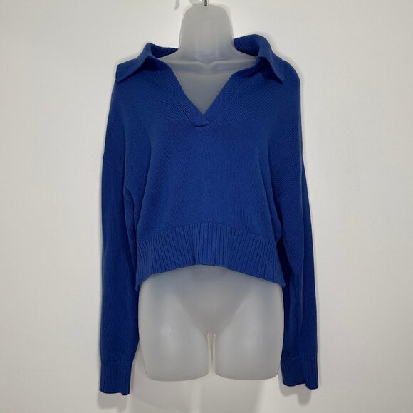 Olivaceous Sweaters - Olivaceous Blue Sweater | Size L